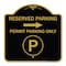 Signmission Reserved Parking Permit Parking W/ & Right Arrow Heavy-Gauge Alum Sign, 18" x 18", BG-1818-23144 A-DES-BG-1818-23144 - alternate 1